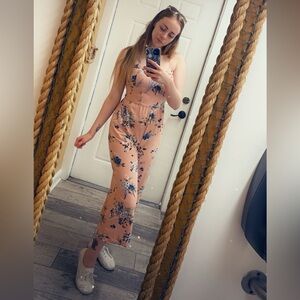 Floral Pink Jumpsuit